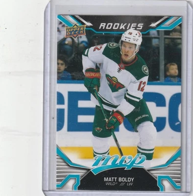 2022-23 UD MVP HOCKEY # 222 MATT BOLDY,ROOKIE MINNESOTA WILD - Image 1 of 2