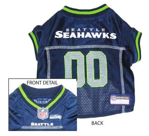 NEW Seattle Seahawks Official Blue Mesh NFL Dog Jersey Size LARGE - Image 1 of 1
