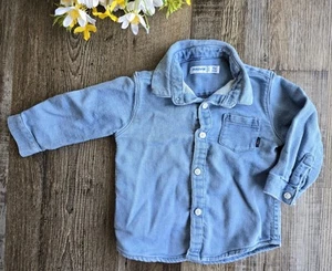 Mayoral Baby Boy 6m Denim Long Sleeve Shirt Button Down Jean Jacket Top - Picture 1 of 7