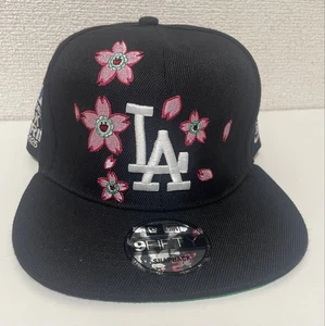 Takashi Murakami MLB New Era 9FIFTY Tokyo Series Dodgers Cap Black Green New - Picture 1 of 4