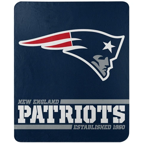 New Northwest NFL New England Patriots Soft Fleece Throw Blanket 50" X 60" Cover