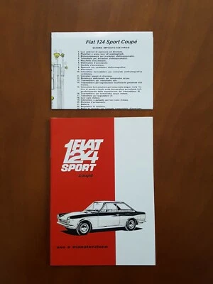Uso e caratteristiche Fiat 124 Sport Coupe Owner's manual use and maintenance  - Immagine 1 di 4