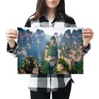 A3 - Chinesische Berge Landschaft China Poster 42X29,7cm280gsm #16598