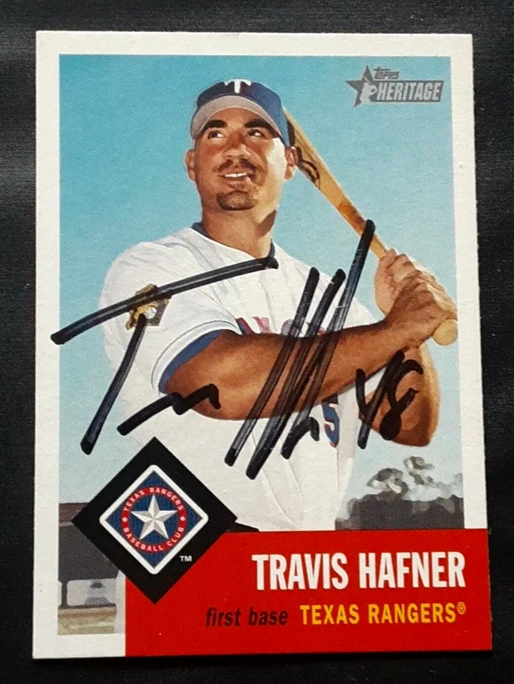 Tarjeta de béisbol de novato Travis Hafner Cleveland Indians firmada autografiada 2002 Foto 1 de 1