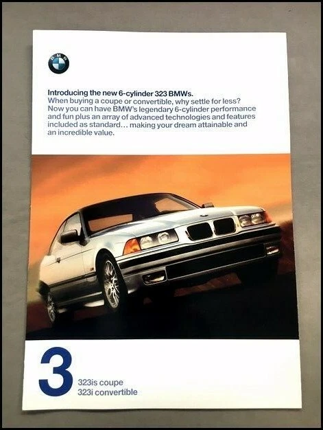 1997 1998 BMW 323is Coupe and 323i Convertible Car Sales Brochure Foto 1 de 4