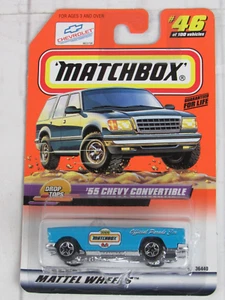 Matchbox Drop Tops #46 Serie 10 Dodge '55 Chevy Convertible Azul - Imagen 1 de 5