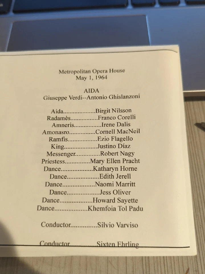 Live Recording Opera CD -1671 Aida 1964 Nilsson Corelli Dalis MacNeil Flagello - Image 1 of 1