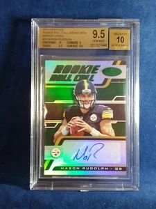 2018 Certified Rookie Roll Call Green Mason Rudolph Auto RC 3/5 BGS 9.5/10 - Picture 1 of 4