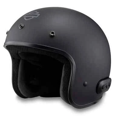 Harley-Davidson Bluetooth Senna Helmet N04 Fury 3/4 Matte Black 98009-23EX - Image 1 of 4