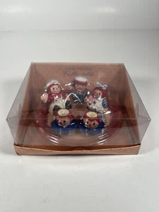 Mini Raggedy Ann and Raggedy Ann Mini Tea Set 1994 - 6 Pieces Vintage Hand Paint - Picture 1 of 6