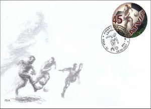 Latvia Football 100 Year Baltic Latvia Round Stamp FDC 2007 - Picture 1 of 1