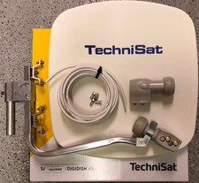 TechniSat Digidish 45 mit Twin-LNB (2Teilnehmer)HDTV,UHD, 4k, 3D,Full HD,10m