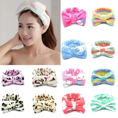 Coral Fleece Soft Elastic Hair Ribbon SPABath Shower Wash Face Headband Headwear - Image 1 of 4