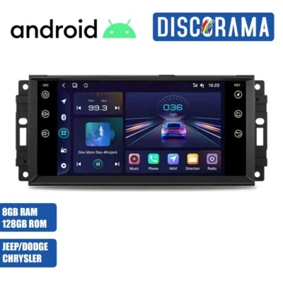 AUTORADIO ANDROID 8/128GB JEEP DODGE CHRYSLER 2006-2015 STEREO AUTO TOUCH 7" GPS - Immagine 1 di 4