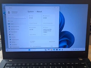 Lenovo ThinkPad T480 Laptop i5-8350U 8th Gen 16GB RAM 512GB SSD Win 11 *8792* - Afbeelding 1 van 4
