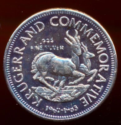 South Africa Commemorative Krugerand 1967-1983, Toned, .999 Silver - Image 1 of 2