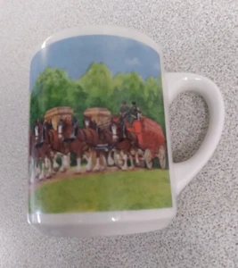 Vintage Busch Gardens Clydesdale Wagon Budweiser Coffee Cup / Mug  - Picture 1 of 7