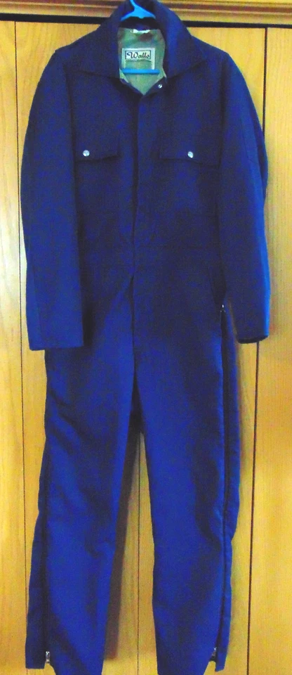WALLS MENS BLUE COTTON POLYESTER COVERALLS MECHANIC,CARPENDER WORK UNIFORM~M - Image 1 of 4