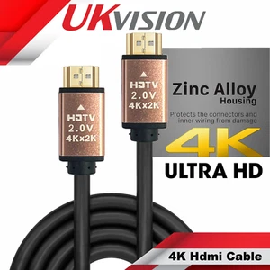 HDMI Cable 4K 2.0 Ultra HD Lead 60Hz Short Long 1m 1.5m 6ft 2m 3m 5m 10m 20m UK - Picture 1 of 9