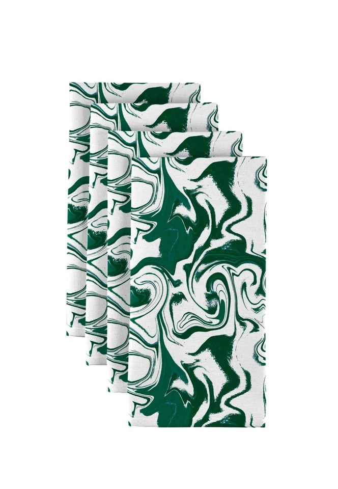 Green Marble 18" x 18" Napkins 1 Dozen - Image 1 of 1