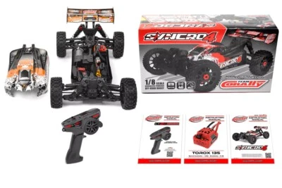 Team Corally Syncro-4 1/8 Scale 4S Brushless Off Road Buggy RTR Orange 00287-O - Image 1 of 2