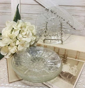 Set of 4 Vtg Princess House Regency Clear Glass Bread & Butter Dessert Plates 6" - Picture 1 of 5