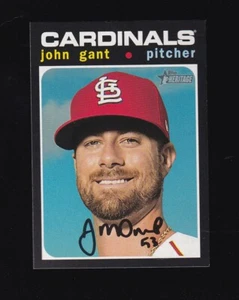 2020 Topps Heritage John Gant #187 St Louis Cardinals - Picture 1 of 2