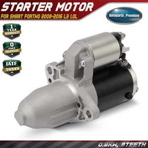 Starter Motor for Smart Fortwo 2008-2016 L3 1.0L Counter Clockwise 8 teeth 0.8KW - Picture 1 of 9