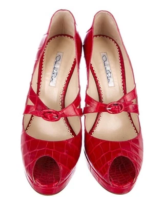 Bombas súper raras Alligator Oscar de la Renta Foto 1 de 4