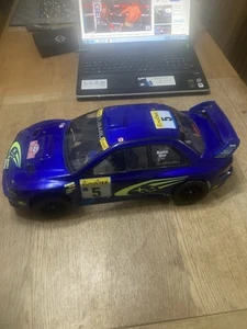 USED TAMIYA VINTAGE 1/8 TGX RC 44019 SUBARU 1999 FS-15LT TM-3 HPI WHEELS & TYRES - Picture 1 of 19