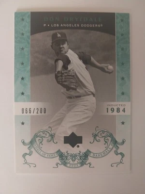2005 Upper Deck Hall of Fame - Don Drysdale #18 Verde /200 - Imagem 1 de 2