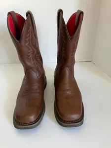Rocky Original Pull On Mens Size 8 Brown Western Cowboy Work Boot Water Proof - Picture 1 of 11