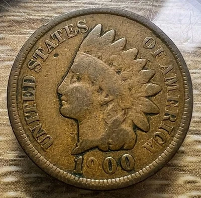1900 Indian Head Cent - Actual Coin Shown - Free Shipping & Tracking INV#93 - Image 1 of 2