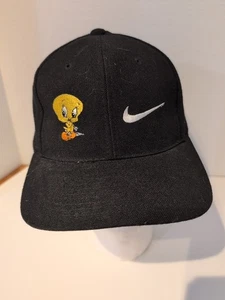 Vintage Nike Tweety Vogel Mütze Kappe LooneyTunes Druckknopflasche Wollmischung verstellbar Druckknopflasche - Bild 1 von 9