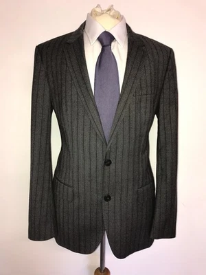 HUGO BOSS - Mens Slim Fit GREY TWEED WOOL SUIT - 40 Reg - W32 L31 - LOVELY - image 1 of 4
