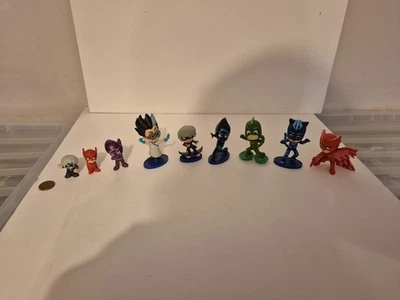 PJ Masks Figuren Konvolut Lot x9, Cake Topper, Luna, Owlette, Gekko, Ninja, Romeo - Bild 1 von 3