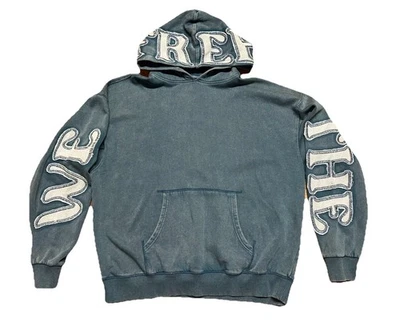 Sudadera con Capucha Free People We The Free It's A Vibe Azul Sin Cuerdas XL De Gran Tamaño RARA Foto 1 de 4