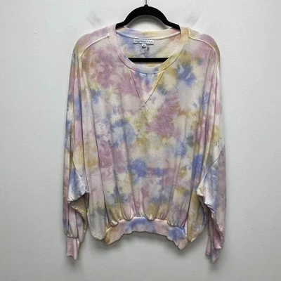 Young Fabulous & Broke Womens Purple Cream Juliette Tie Dye Pastel Sweatshirt M - Image 1 of 4