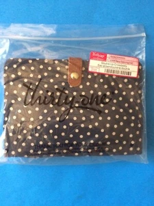 Thirty-one Gifts 31 Double Up Crossbody Navy Dancing Dot Handbag Purse NEW - Picture 1 of 5