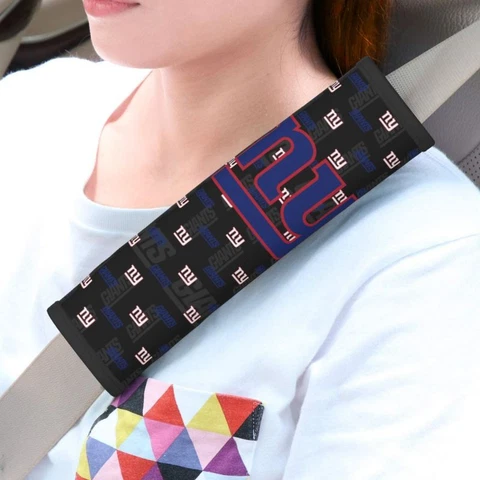 2pcs New York Giants Car Seat Belt Pad Shoulder Pad Cover Comfortable Driving Cover