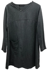 Zanzea Dress Scoop Neck Long Sleeve Pocket Gray Women Size XXL - NWT - Picture 1 of 10