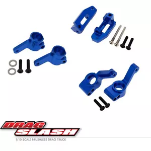 BLOCCO STERZO ANTERIORE IN ALLUMINIO / MOZZO C POSTERIORE PER TRAXXAS 1/10 C10 DRAG SLASH 94076 - Foto 1 di 4