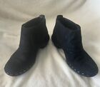 Merrell Luxe Button Black Ankle Boots Women's  Suede Booties  Size 8.5