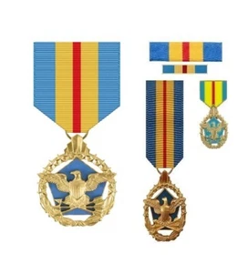 MINI SOMBRERO SOLAPA MEDALLA DE SERVICIO DISTINGUIDO DEFENSA ANODIZADA MEDALLA EJÉRCITO EE. UU. - Imagen 1 de 10