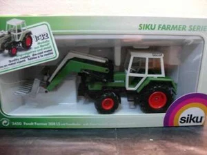 WOW EXTREMELY RARE #3450 Fendt Tractor 308LS Turbo w/Ladder Lime Green 1:32 Siku - Picture 1 of 3