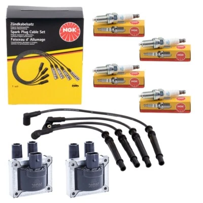 KIT ACCENSIONE NGK PANDA 169 NATURAL POWER 1.2 CANDELE + CAVI + BOBINE - Immagine 1 di 2