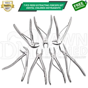 Juego de 7 alicates de fórceps para extracción dental dental para niños Pedo Kit alemán talla - Imagen 1 de 7