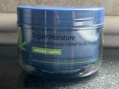Hempz TRIPLE MOISTURE Herbal Whipped Body Scrub 7.3 oz Body Exfoliator SEALED - Image 1 of 4