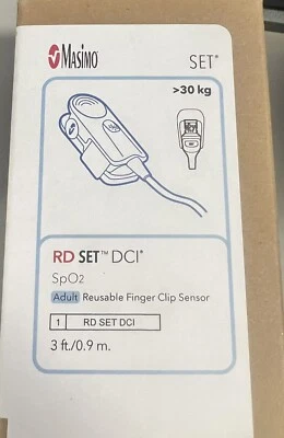 Masimo Adult Finger Sensor Red Set DCI 3Ft #4050 Brand New - Image 1 of 2