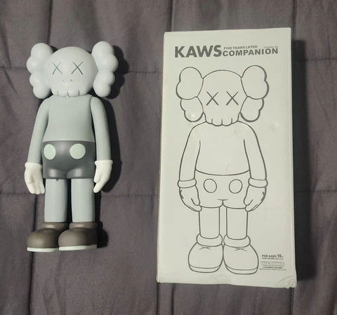 KAWS Companion Original Fake 8" Gray Figure Art NIB USA STOCK Cover